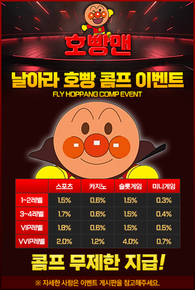 호빵맨 날아라호빵콤프이벤트